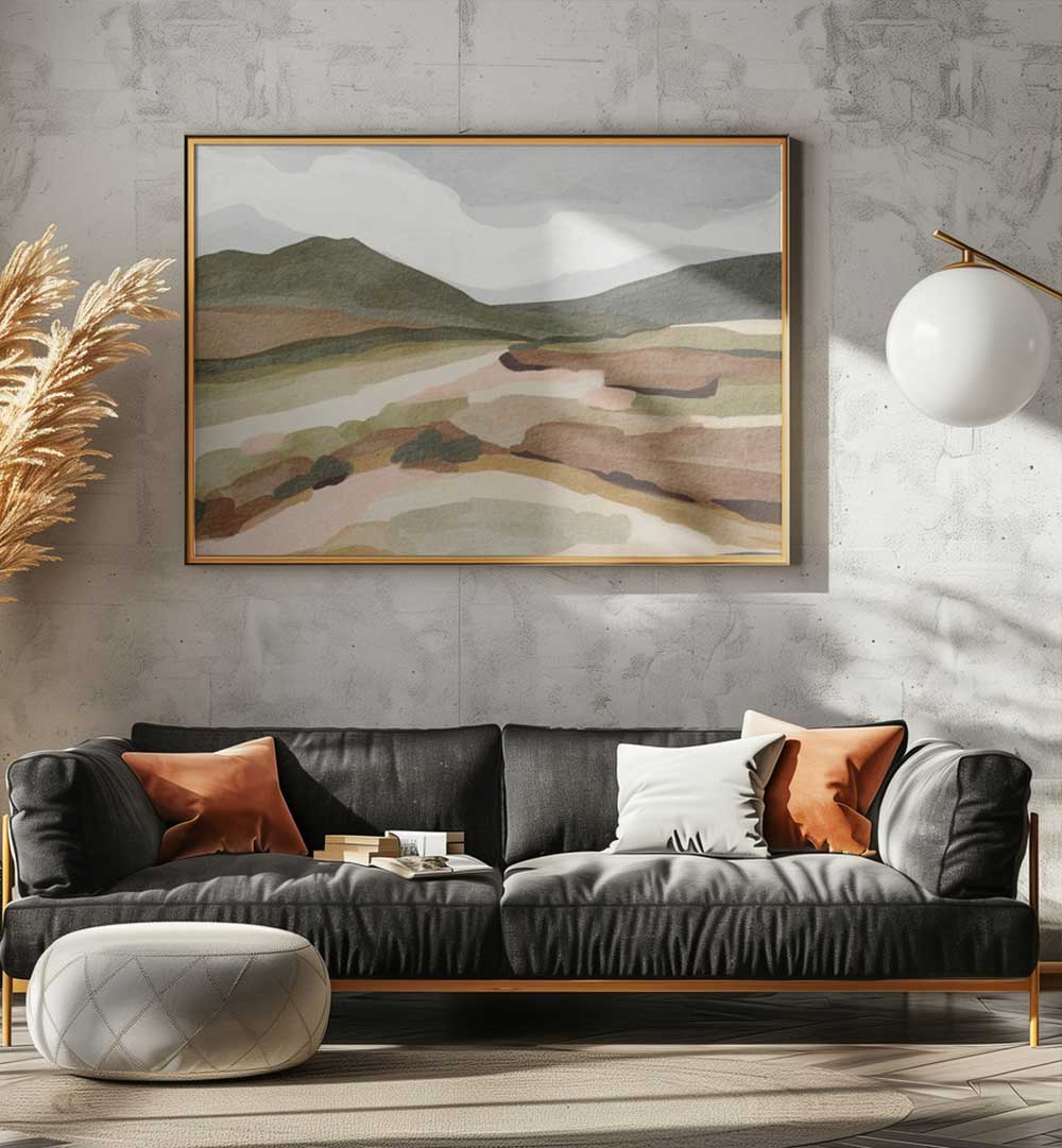 GREEN HILL VIEW , LANDSCAPE PAINTINGS