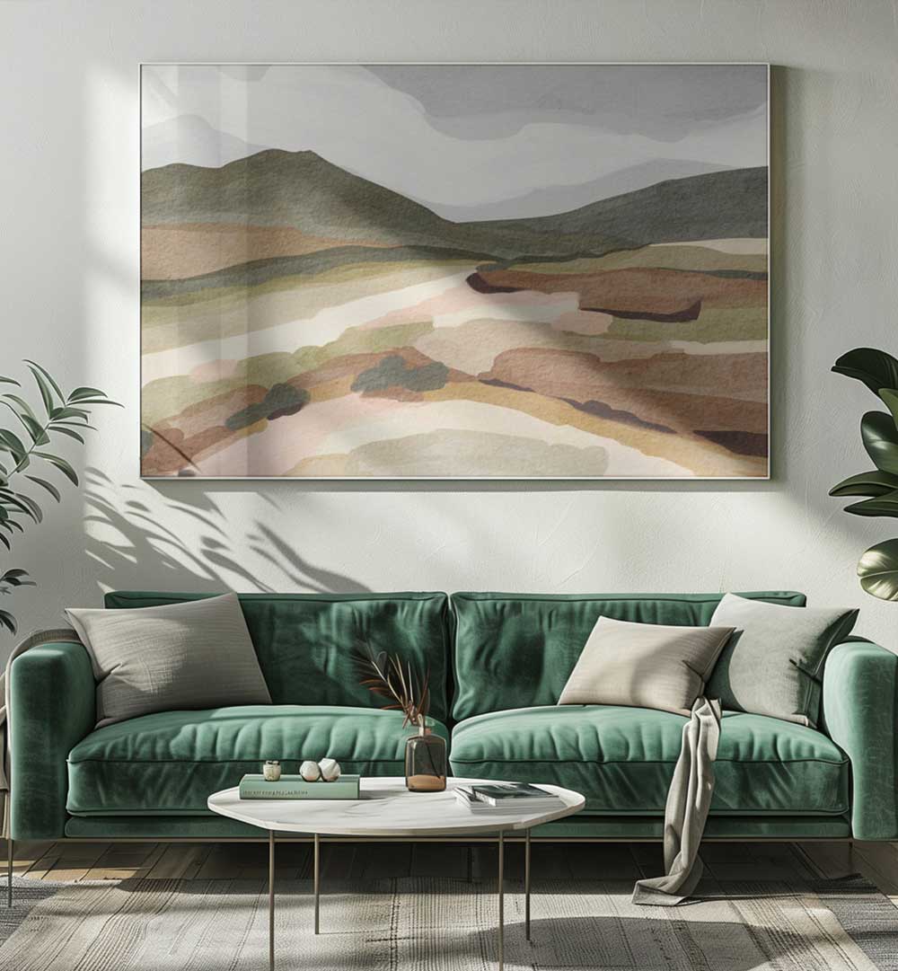 GREEN HILL VIEW , LANDSCAPE PAINTINGS