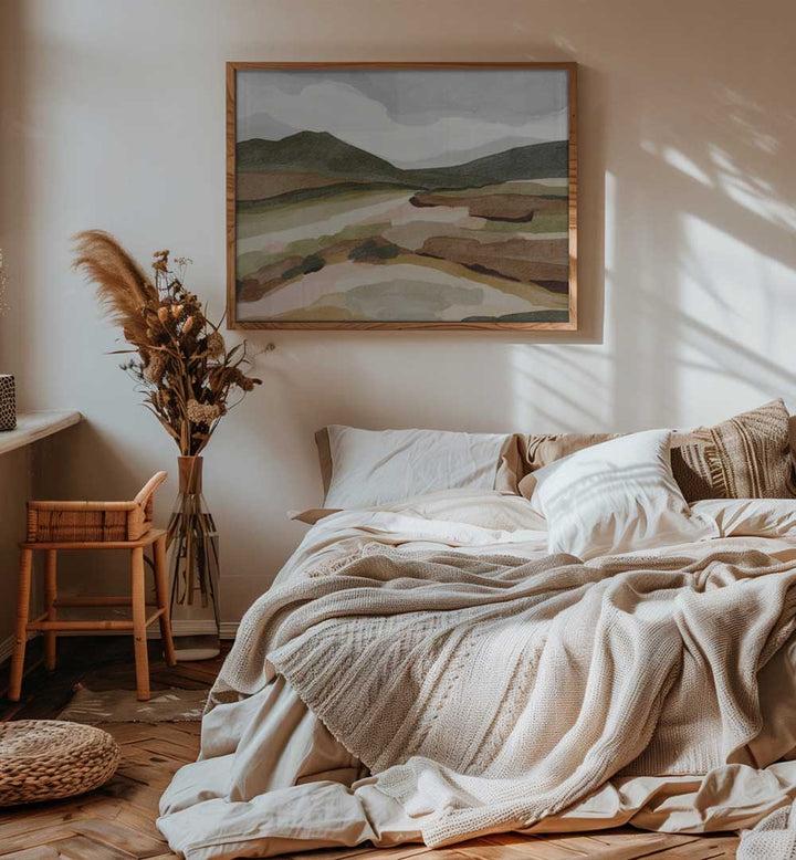 GREEN HILL VIEW , LANDSCAPE PAINTINGS
