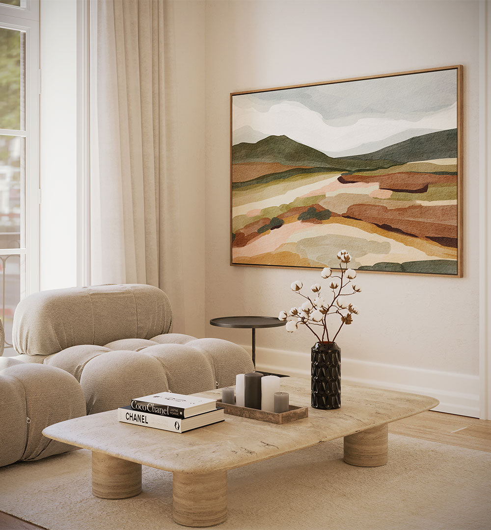 GREEN HILL VIEW , LANDSCAPE PAINTINGS