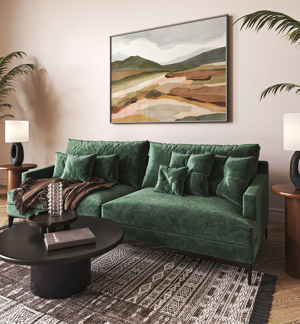 GREEN HILL VIEW , LANDSCAPE PAINTINGS