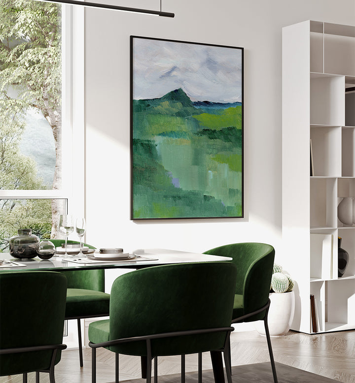 GREEN LANDSCAPE III , LANDSCAPE PAINTINGS