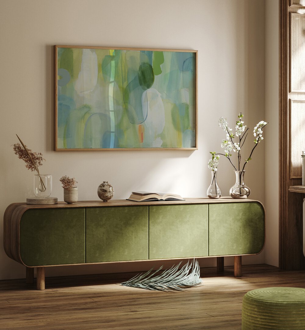 Brighten your space with the GREEN BLUE ABSTRACT, a stunning piece among our ABSTRACT PAINTINGS collection.