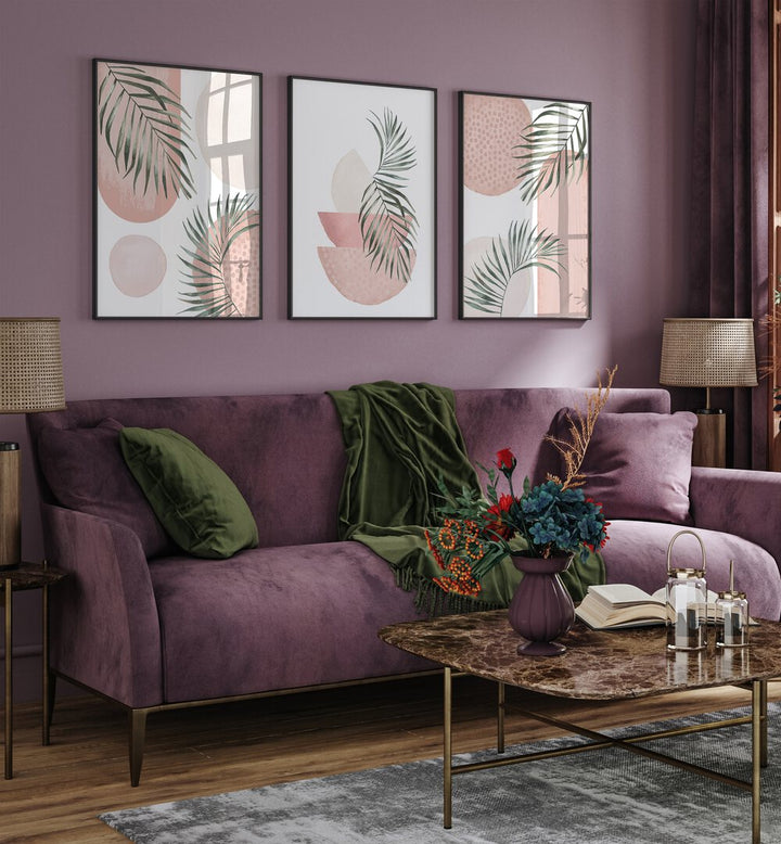 Transform your space with the GREEN FERNS SET, SET OF 3 PAINTINGS featuring elegant fern designs for a natural touch.