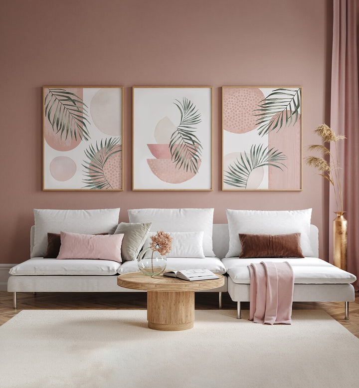 Elevate your decor with the GREEN FERNS SET, SET OF 3 PAINTINGS, showcasing elegant fern designs for any space.