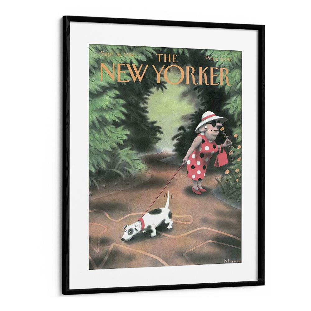 Greeting Card By Ian Falconer - New Yoker Magazine 16th Sept 1996 Artwork in Black Frame With Mount