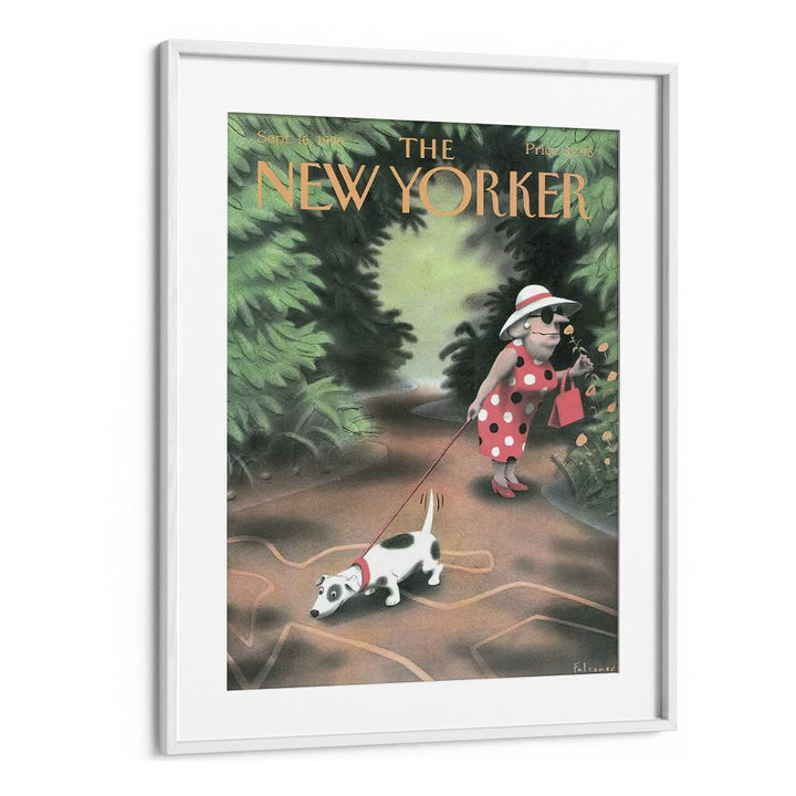 Greeting Card By Ian Falconer - New Yoker Magazine 16th Sept 1996 Artwork in White frame With Mount