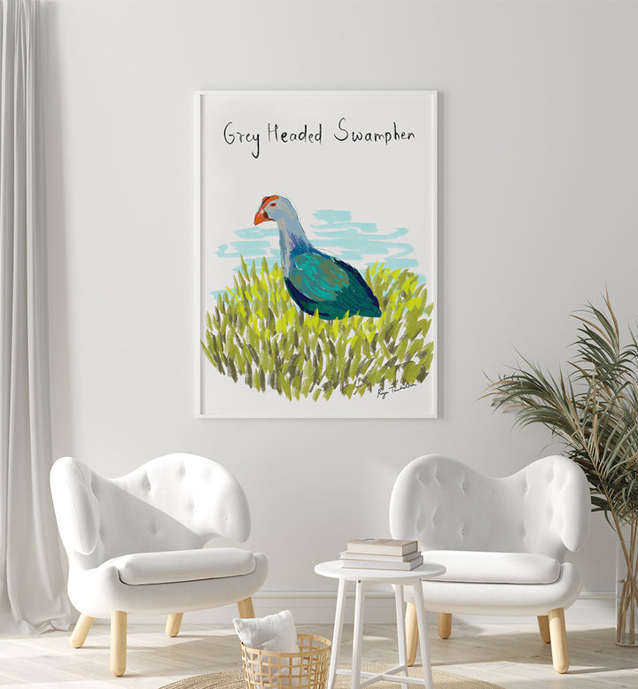 GREY HEADED SWAMPHEN