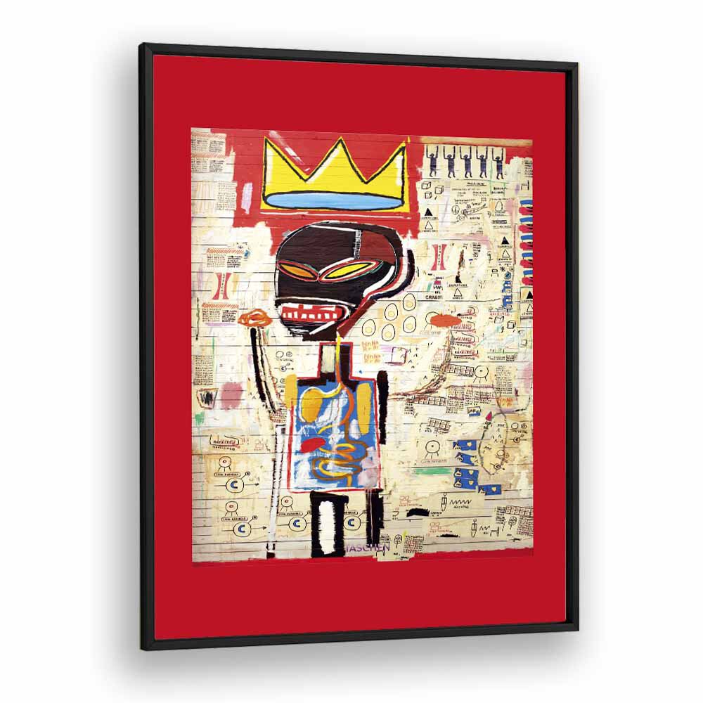 Grillo By Jean Michel Basquiat 1984 Pop Art Artwork in Black Plain Frame