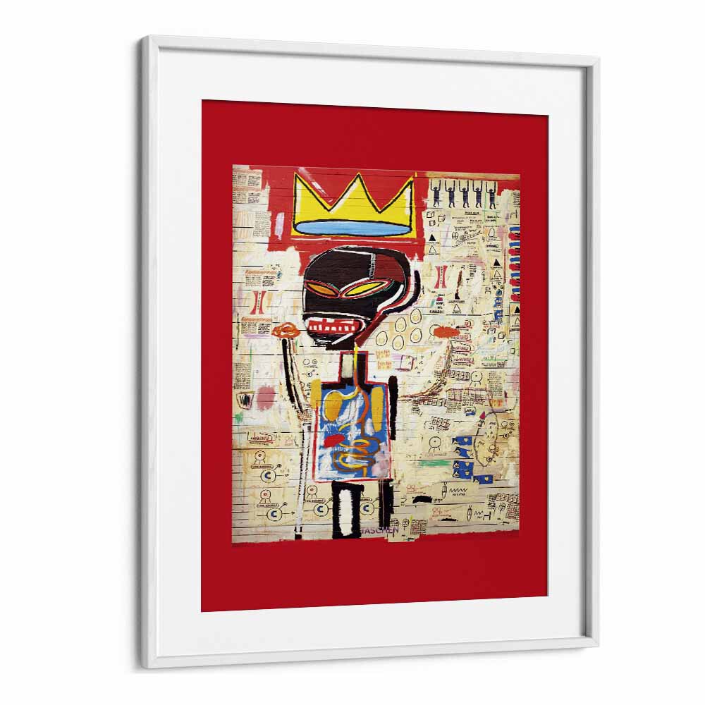 Grillo By Jean Michel Basquiat 1984 Pop Art Artwork in White Frame With Mount