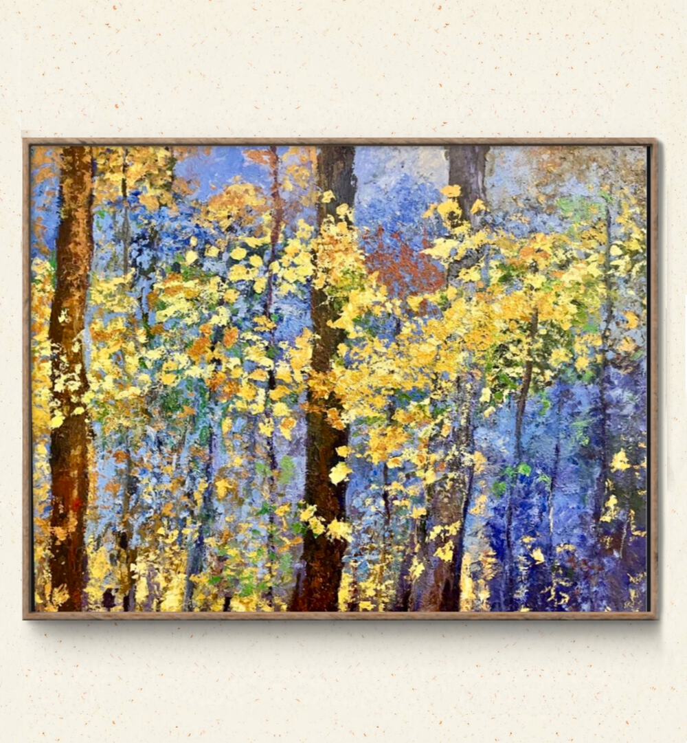 Groove Of Trees Handmade Artwork - Bold Nature Art – Asianmonk