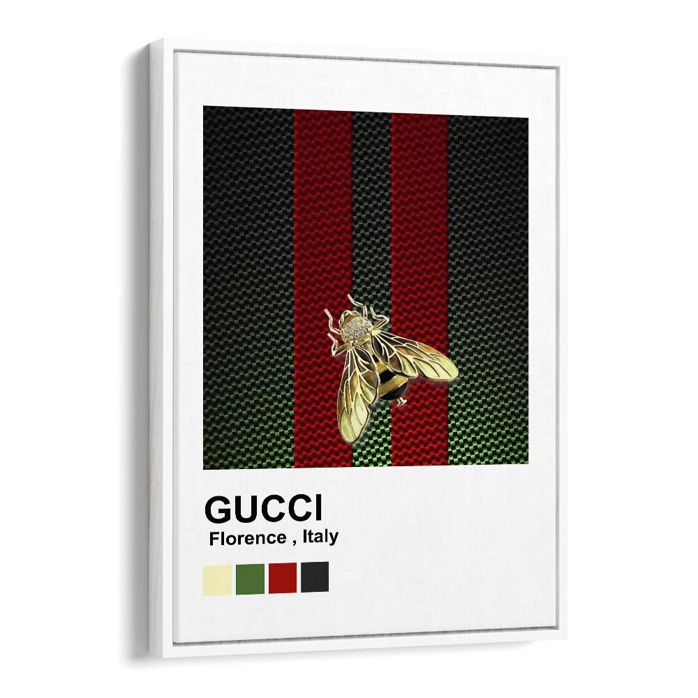 Gucci Fashion art painting Artwork in White Floater Frame
