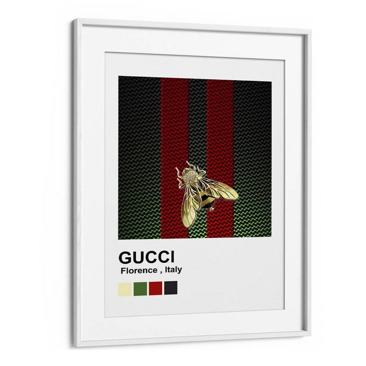 Gucci Fashion Art Artwork in White Frame With Mount