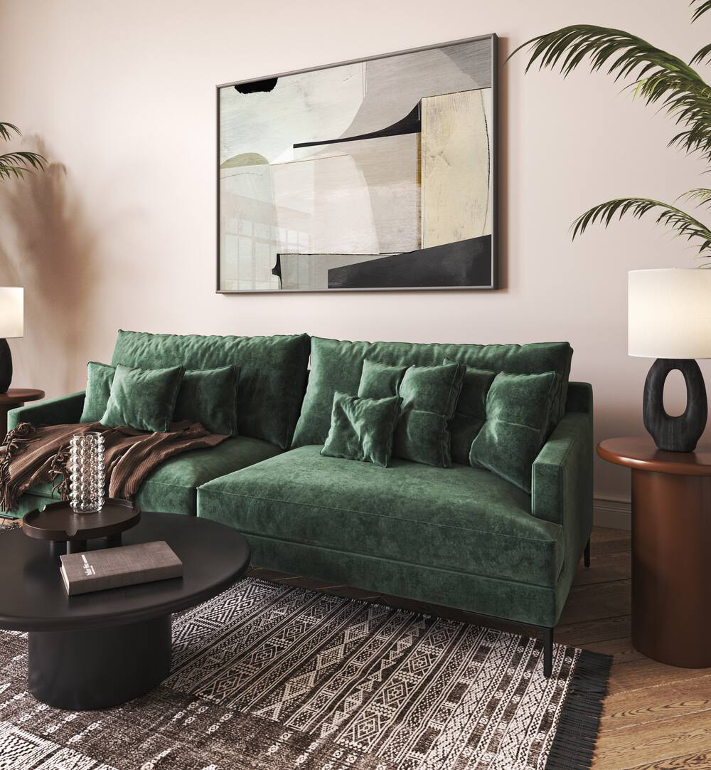 Stylish living room featuring GUIDANCE, ABSTRACT PAINTINGS, enhancing creativity and depth in your space.