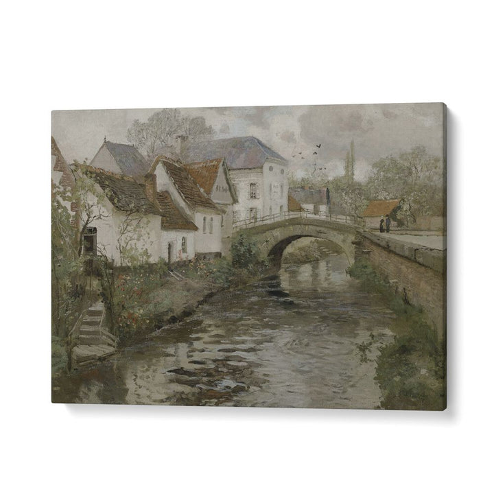 FRITS THAULOW - SMALL TOWN NEAR LA PANNE 1905, VINTAGE PAINTINGS