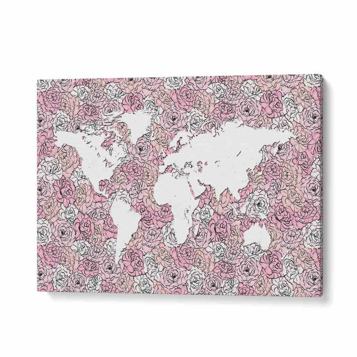 PINK MAP BY MARTINA FASHION PAINTINGS, FASHION POSTERS