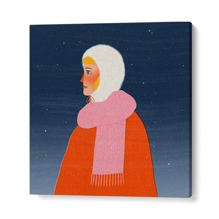 Julia Leister painting - WINTER WALK PORTRAIT by Asianmonk