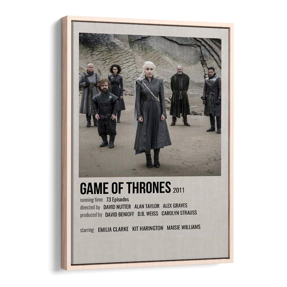 Game Of Thrones 2011 I Movie Posters in Oak Wood Floater Frame