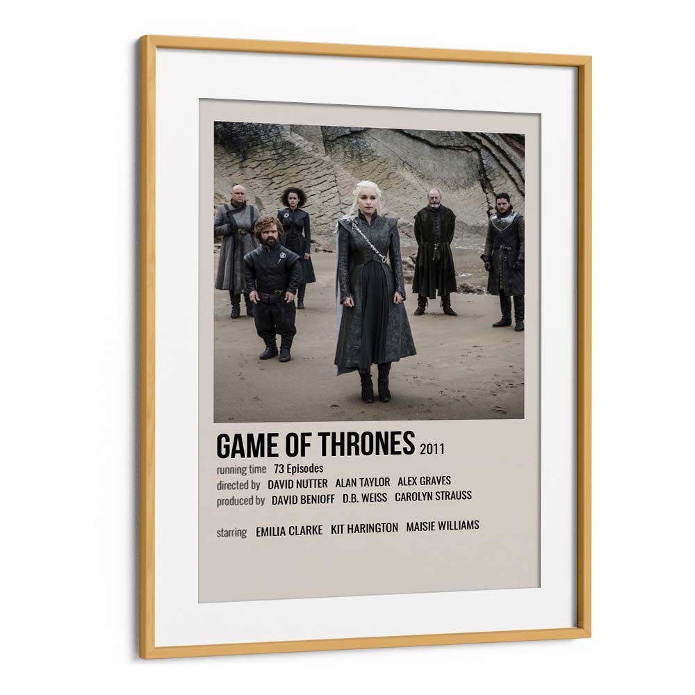Game Of Thrones 2011 I Movie Posters in Oak Wood Frame With Mount