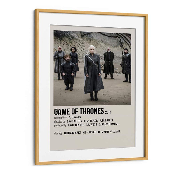 Game Of Thrones 2011 I Movie Posters in Oak Wood Frame With Mount