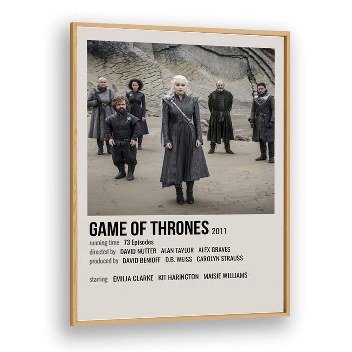 Game Of Thrones 2011 I Movie Posters in Oak Wood Plain Frame