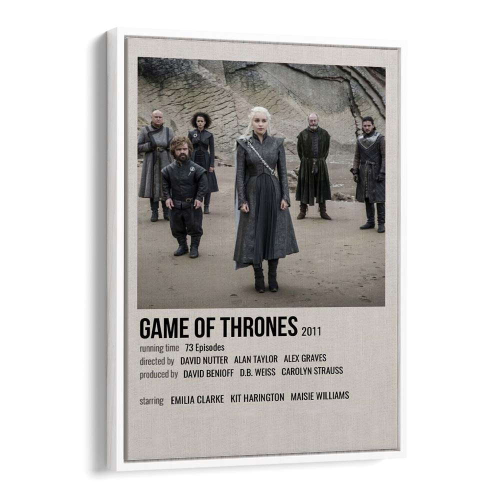 Game Of Thrones 2011 I Movie Posters in White Floater Frame