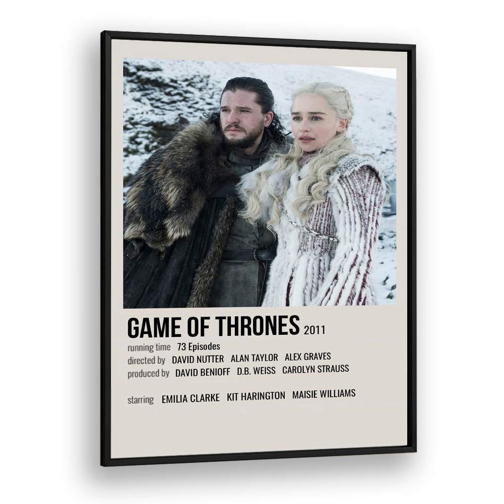 Game Of Thrones 2011 II Movie Posters in Black Plain Frame