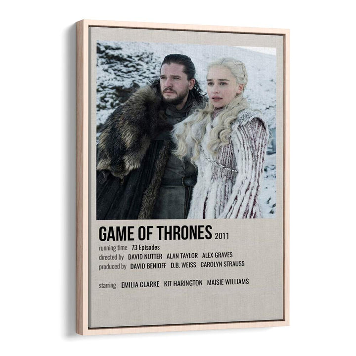 Game Of Thrones 2011 II Movie Posters in Oak Wood Floater Frame