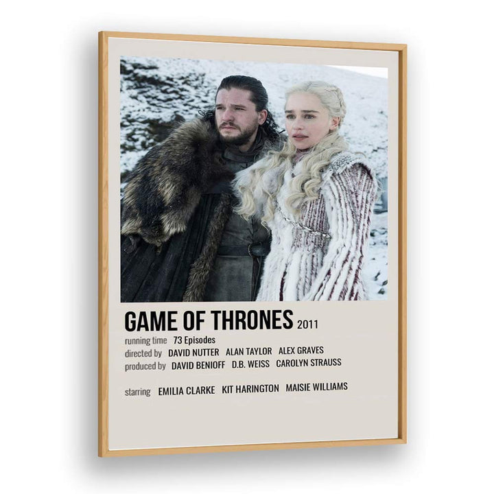 Game Of Thrones 2011 II Movie Posters in Oak Wood Plain Frame