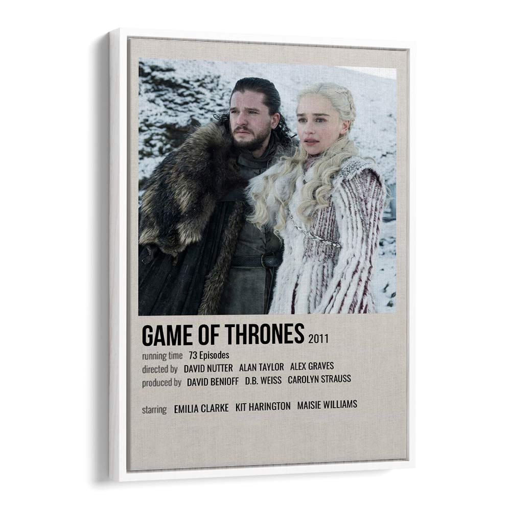 Game Of Thrones 2011 II Movie Posters in White Floater Frame