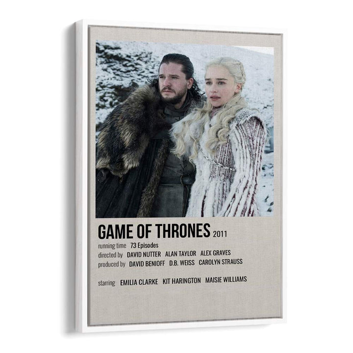 Game Of Thrones 2011 II Movie Posters in White Floater Frame