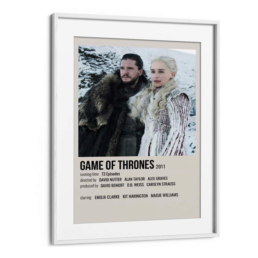 Game Of Thrones 2011 II Movie Posters in White Frame With Mount