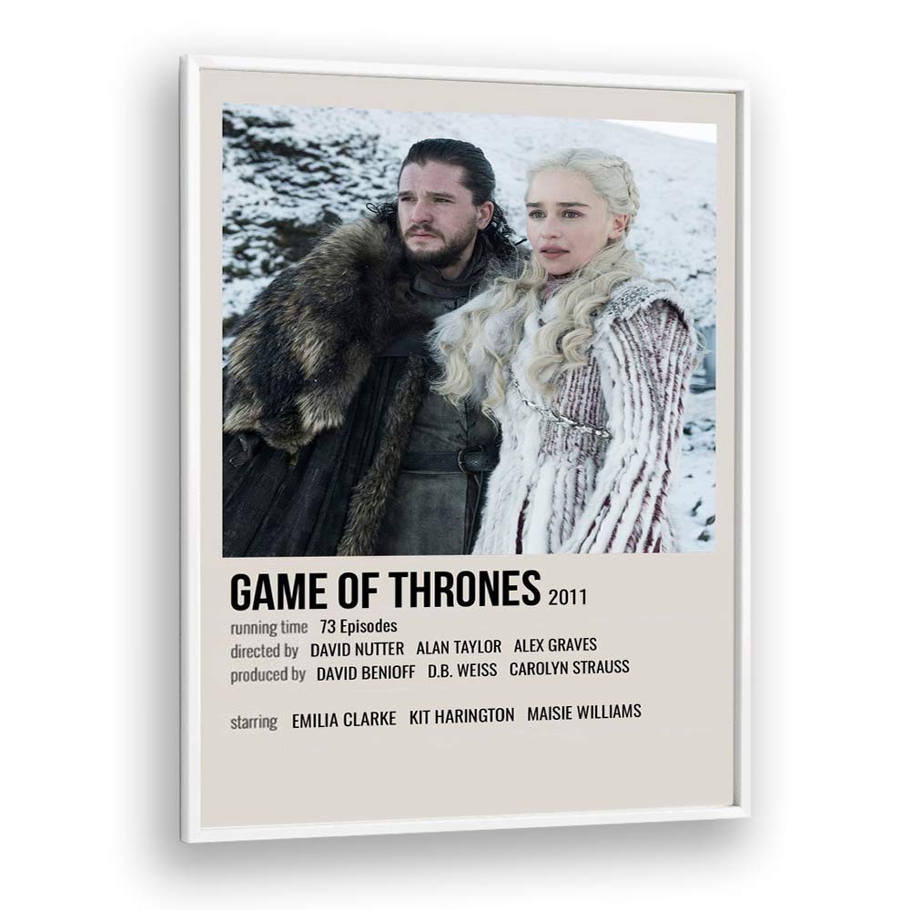 Game Of Thrones 2011 II Movie Posters in White Plain Frame