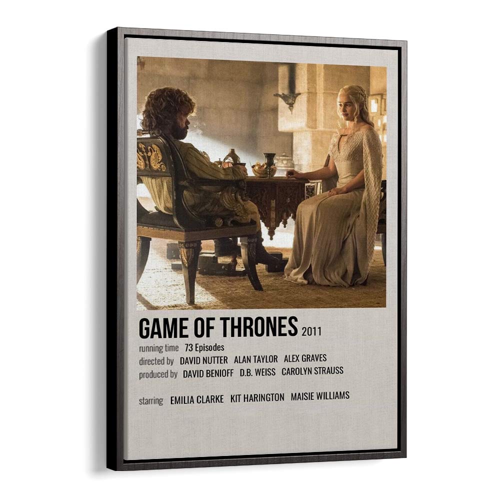 Game Of Thrones 2011 III Movie Posters in Black Floater Frame