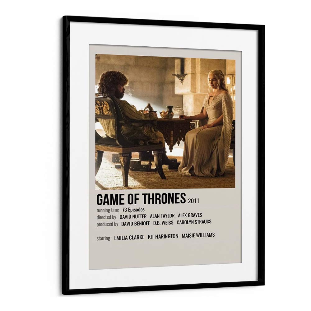 Game Of Thrones 2011 III Movie Posters in Black Frame With Mount