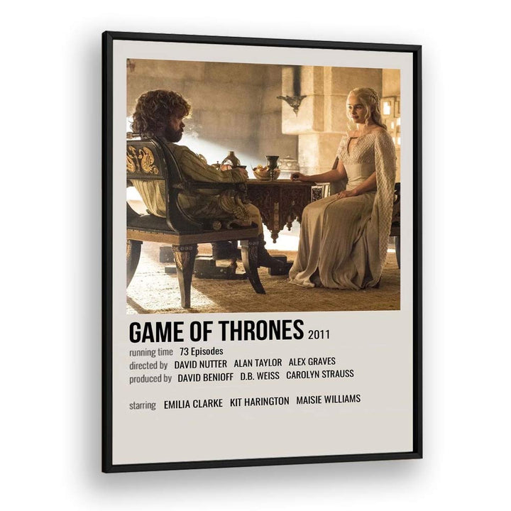 Game Of Thrones 2011 III Movie Posters in Black Plain Frame