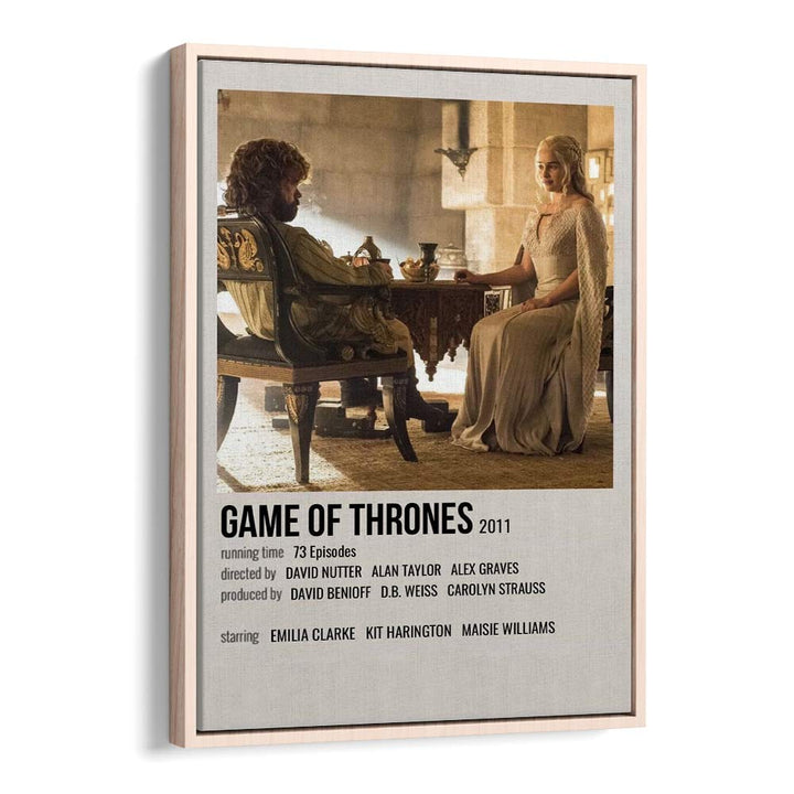 Game Of Thrones 2011 III Movie Posters in Oak Wood Floater Frame