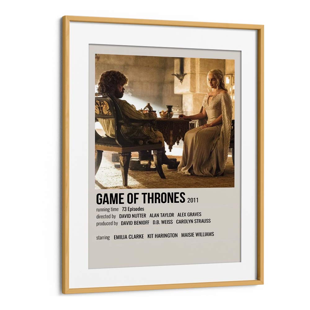 Game Of Thrones 2011 III Movie Posters in Oak Wood Frame With Mount