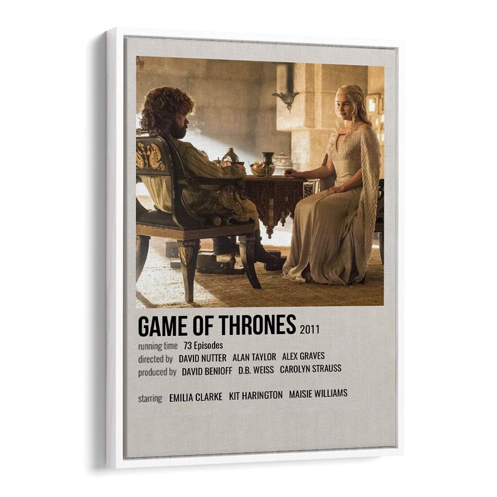 Game Of Thrones 2011 III Movie Posters in White Floater Frame