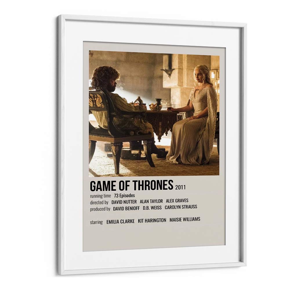 Game Of Thrones 2011 III Movie Posters in White Frame With Mount