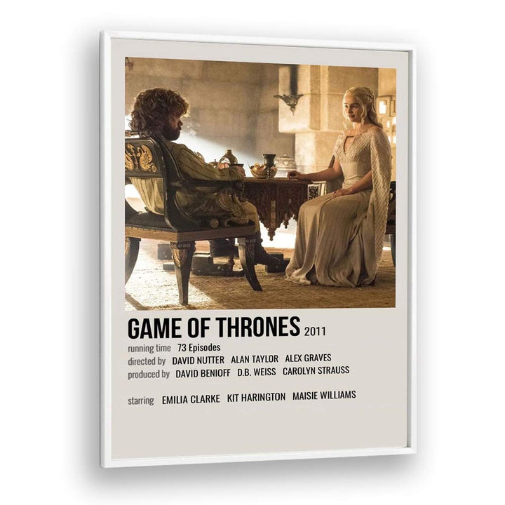 Game Of Thrones 2011 III Movie Posters in White Plain Frame