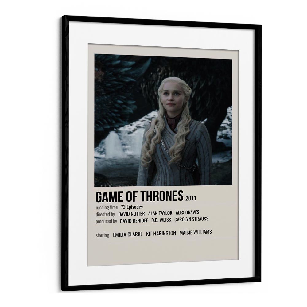 Game Of Thrones 2011 IV Movie Posters in Black Frame With Mount