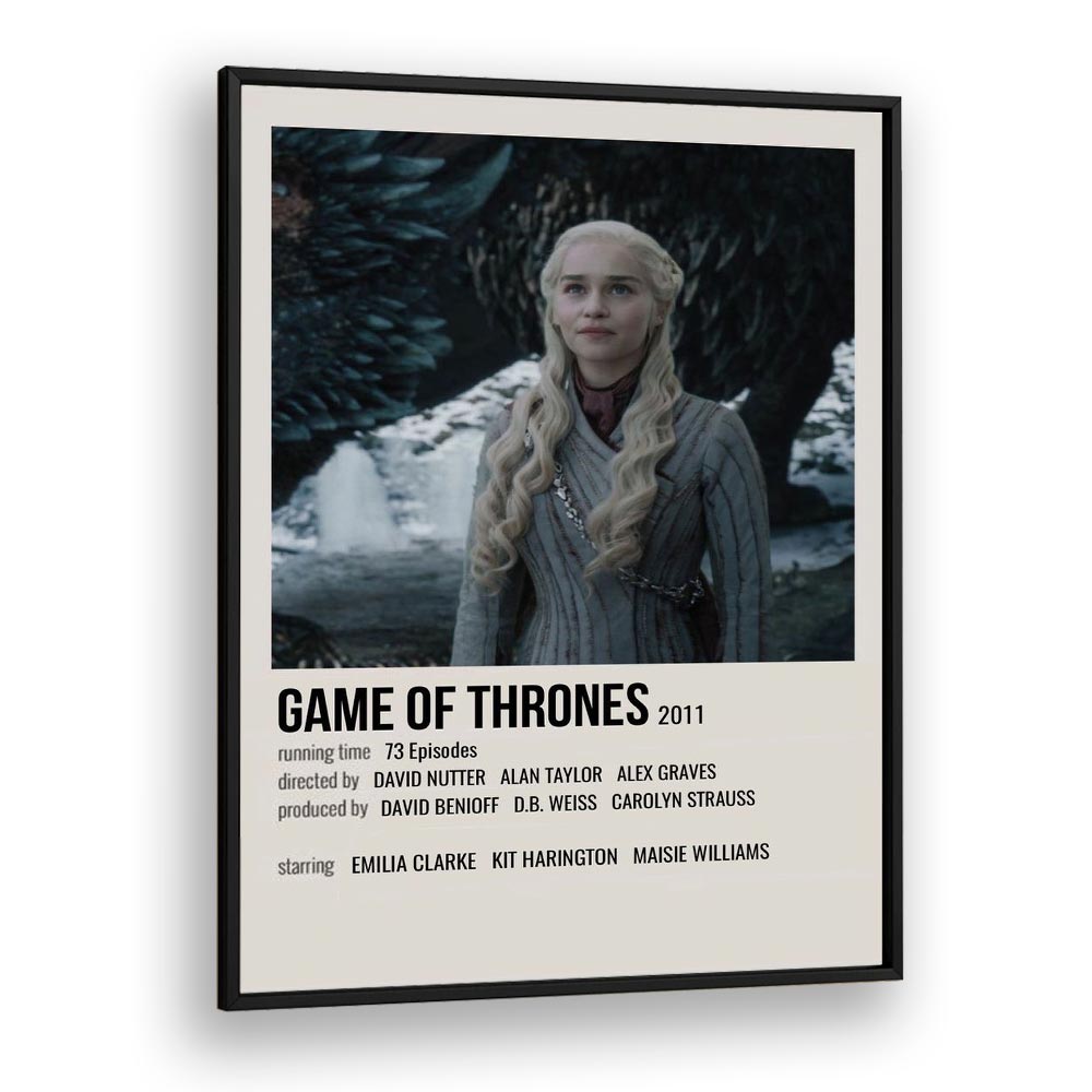 Game Of Thrones 2011 IV Movie Posters in Black Plain Frame