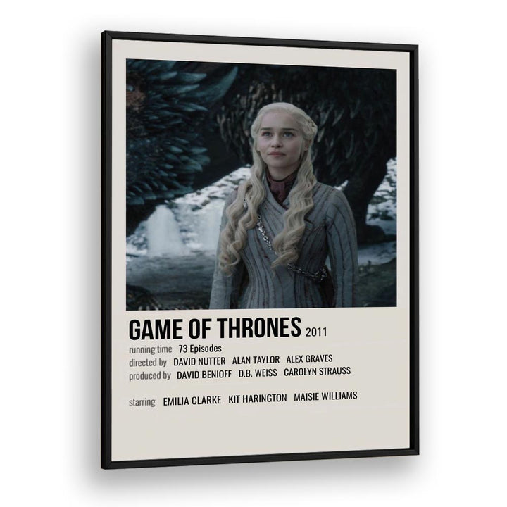 Game Of Thrones 2011 IV Movie Posters in Black Plain Frame