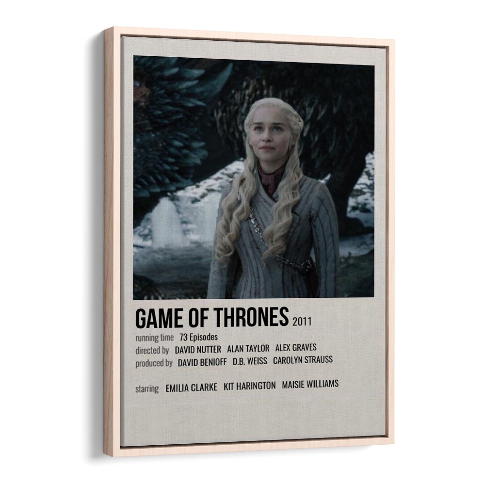 Game Of Thrones 2011 IV Movie Posters in Oak Wood Floater Frame