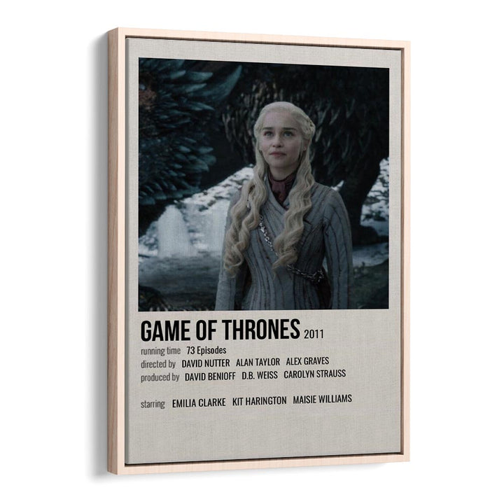 Game Of Thrones 2011 IV Movie Posters in Oak Wood Floater Frame