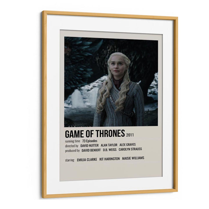 Game Of Thrones 2011 IV Movie Posters in Oak Wood Frame With Mount