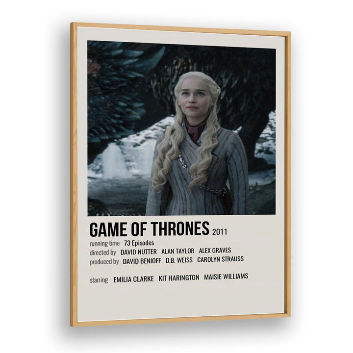 Game Of Thrones 2011 IV Movie Posters in Oak Wood Plain Frame