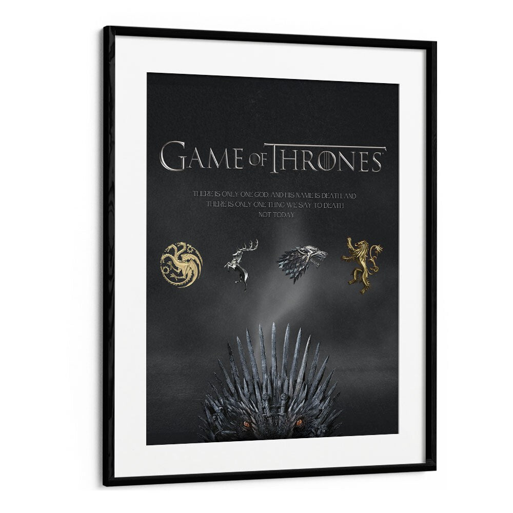 Game Of Thrones By Grishma Korjani Movie Posters in Black Frame With Mount