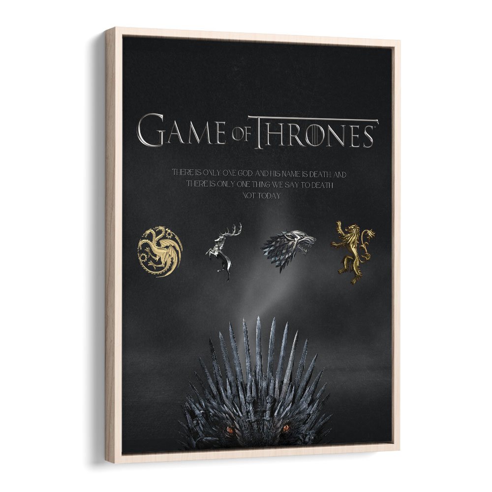 Game Of Thrones By Grishma Korjani Movie Posters in Oak Wood Floater Frame